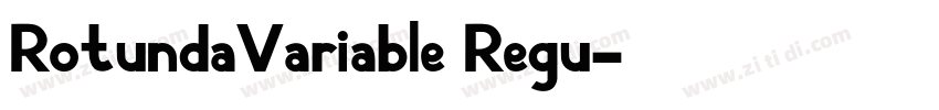 RotundaVariable Regu字体转换